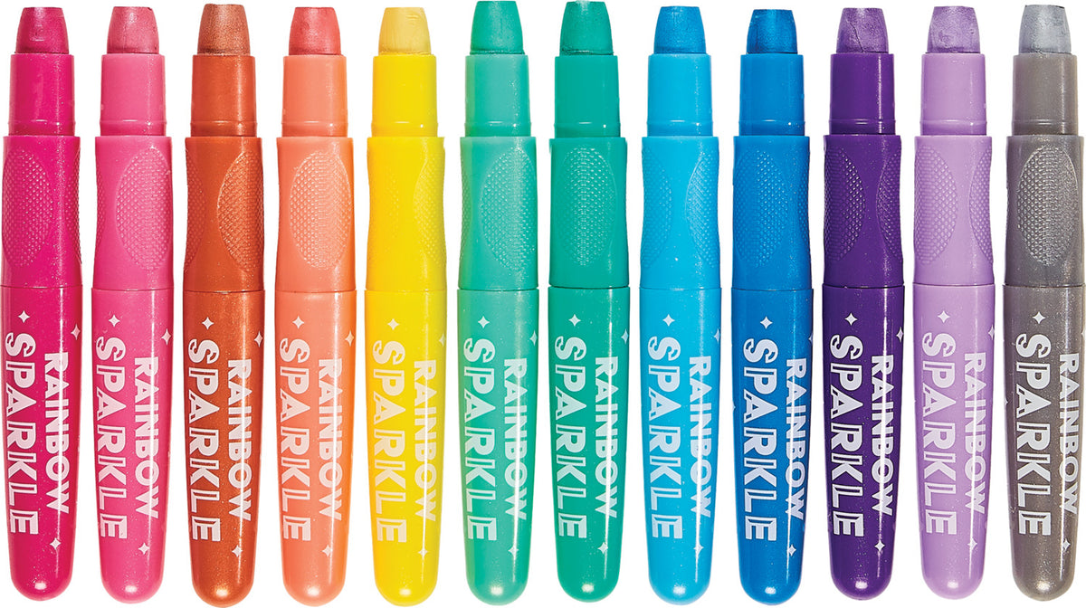 Rainbow Sparkle Metallic Watercolor Gel Crayons - Set of 12