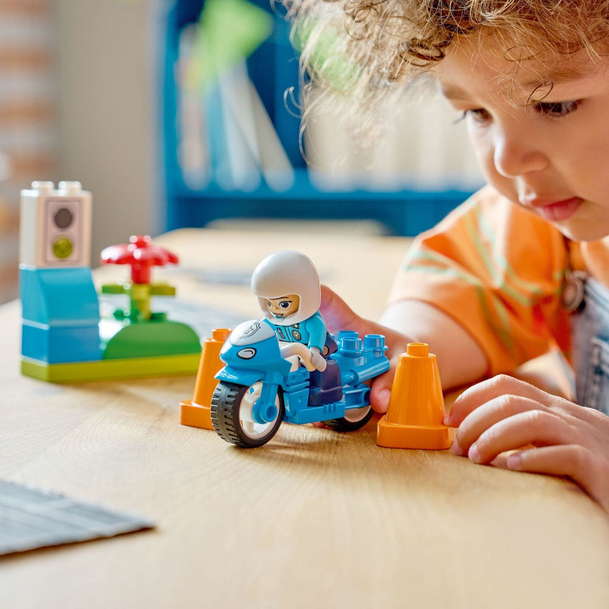 LEGO DUPLO Town: Blue Police Motorcycle