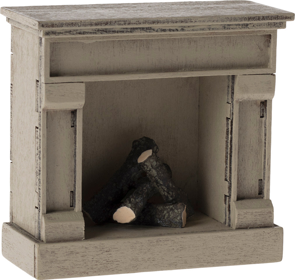 Fireplace for Mouse in Off-White
