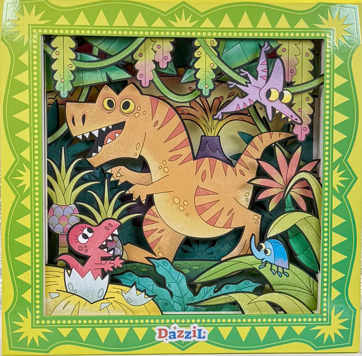 3D Coloring Slides - Dinosaur