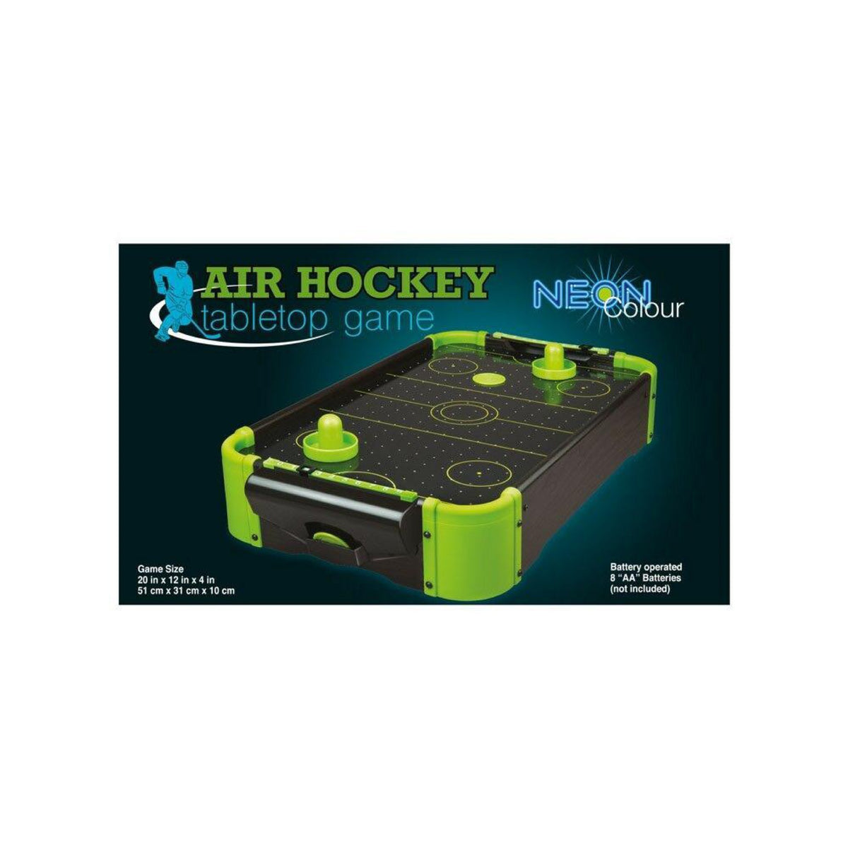 The Toy Network, Neon Wooden Tabletop Air Hockey Game TY-NTAIR