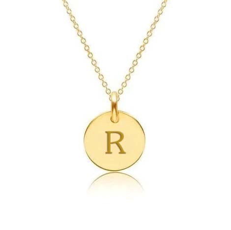 Lucky Feather, Mini Engraved Locket: R Initial (LKT.LT.R)