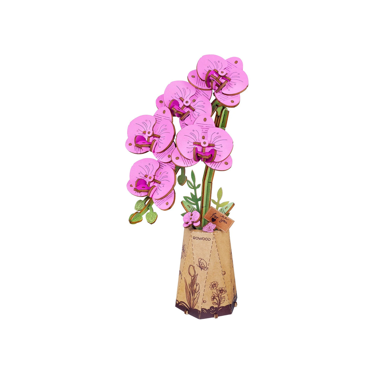 Hands Craft, Wooden Puzzle: Purple Moth Orchid TW091