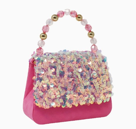 Pink Poppy, Mermaid Flip Sequin Handbag