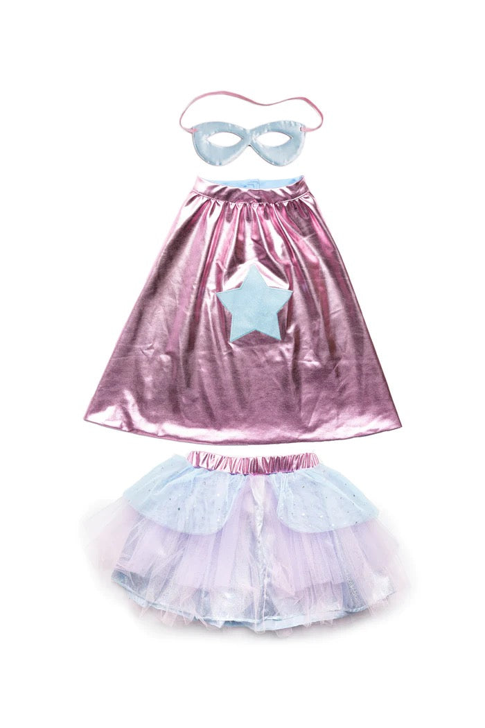Great Pretenders, Super-Duper Tutu, Cape & Mask: Metallic Pink 67825