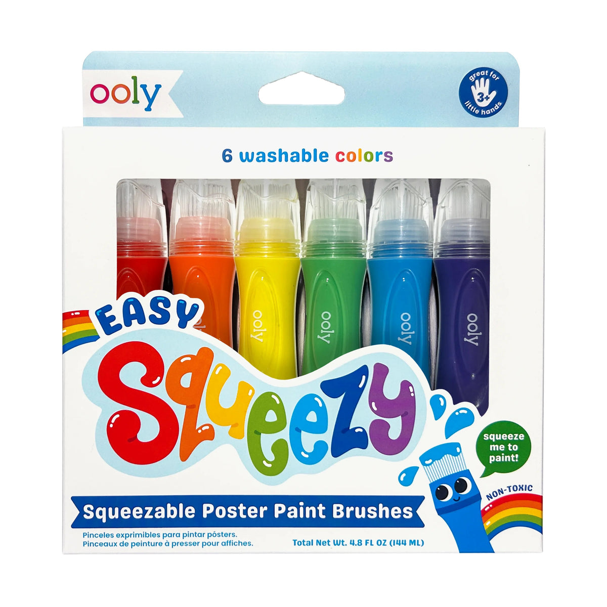 Ooly, Easy Squeeze: Squeezable Poster Paint Brush Set 126-031