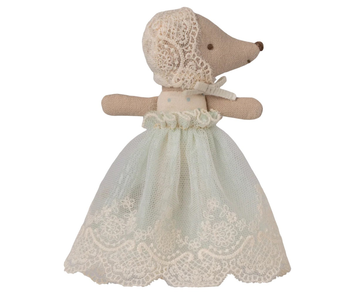 Maileg, Baby Mouse in Gown - MInt
