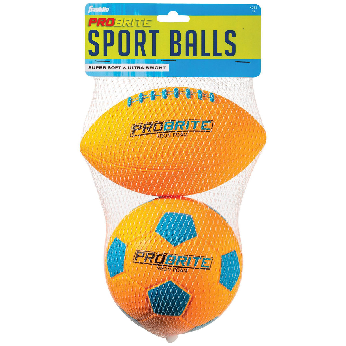 Franklin Sports, Pro Brite Foam: Mini Football & Soccer Ball 60163