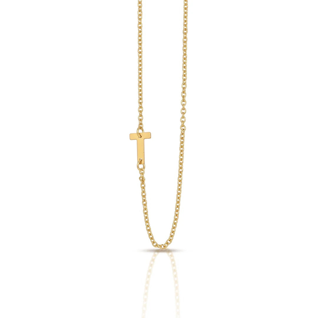 Lucky Feather, Celebrate You Initial Necklace - T