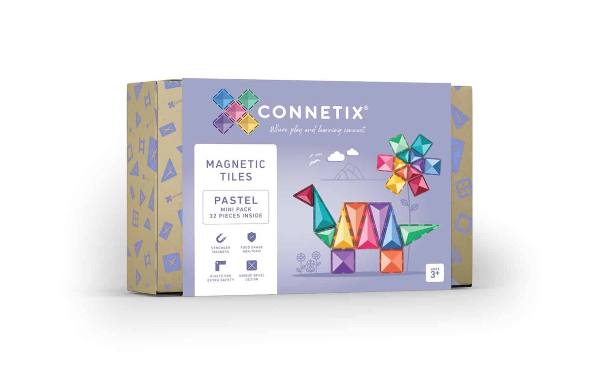Connetix, Mini Pack: Pastel Tiles 32 Piece CON-US-P32