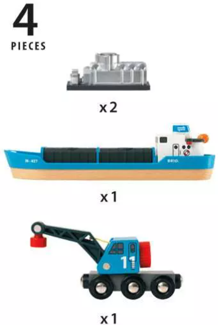 Brio, Freight Ship and Crane 33534