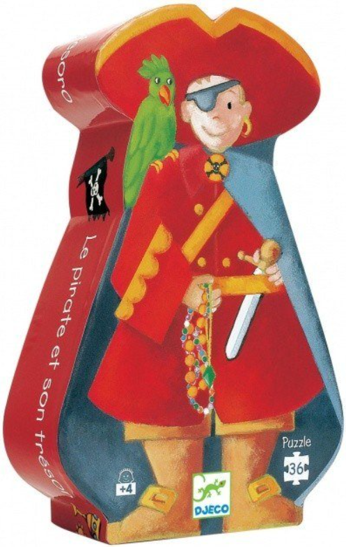 Djeco, Silhouette: Pirate & His Treasure 36pc DJ07220