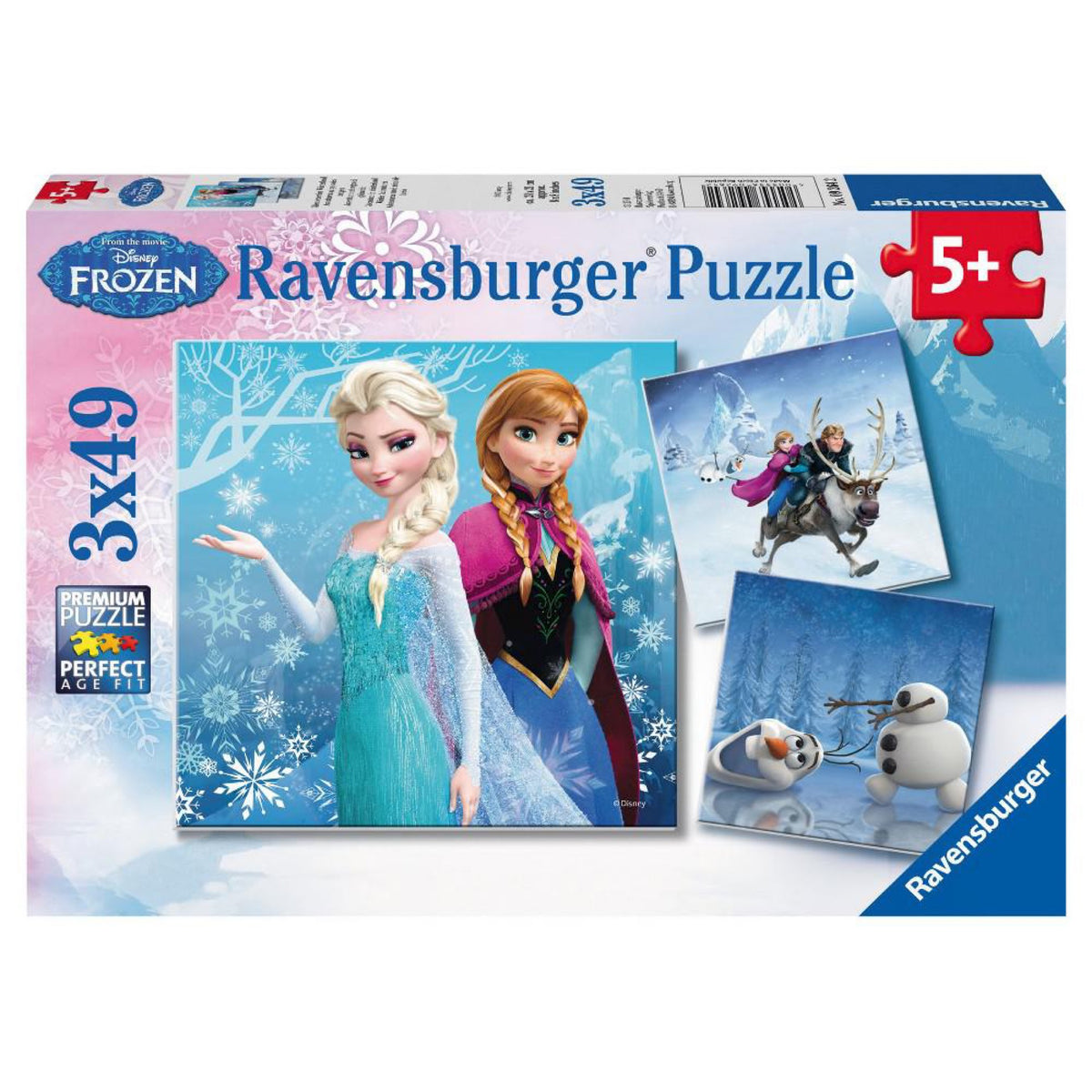 Ravensburger, Disney Frozen: Winter Adventures Puzzle 3 Pack 49pc o9264