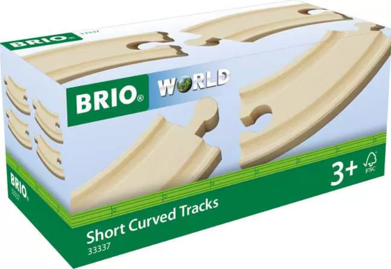 Brio, Short Curved Train Tracks Set 33337