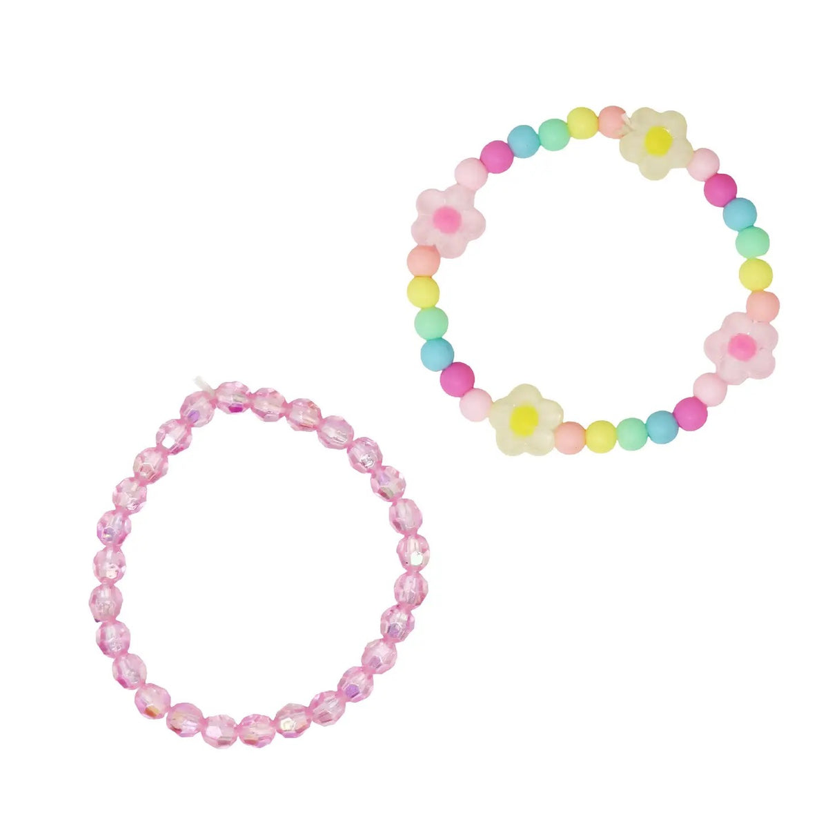 Pink Poppy, Rainbow Flower Bracelet Set BCG183