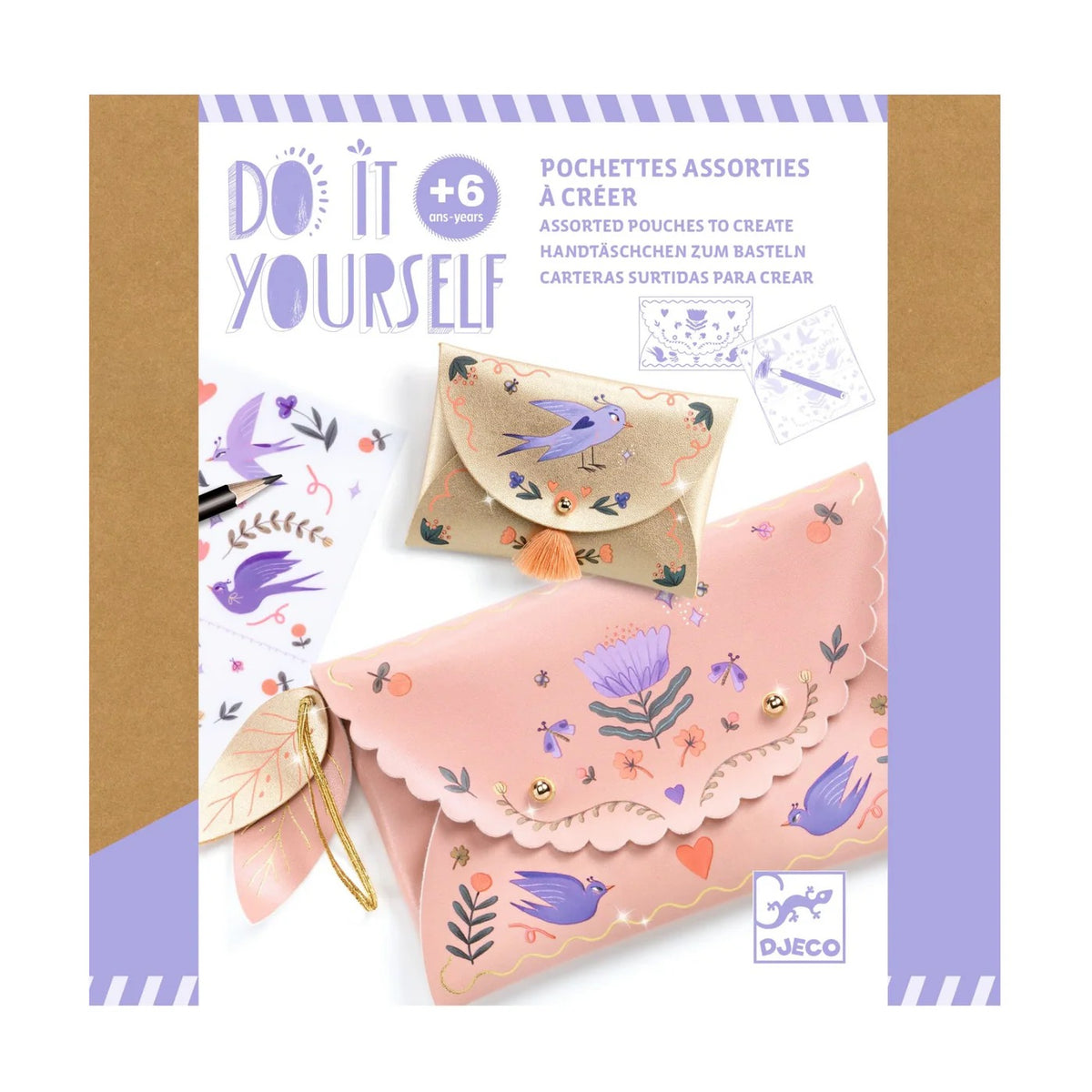 Djeco, Do It Yourself Kit: Assorted Pouches