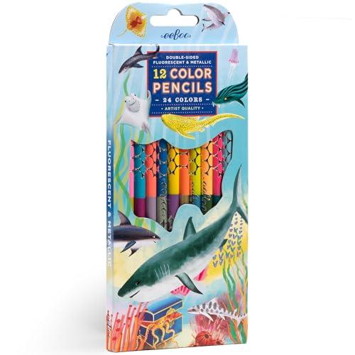 eeBoo, Double-Sided Colored Pencils: Shark PDS906