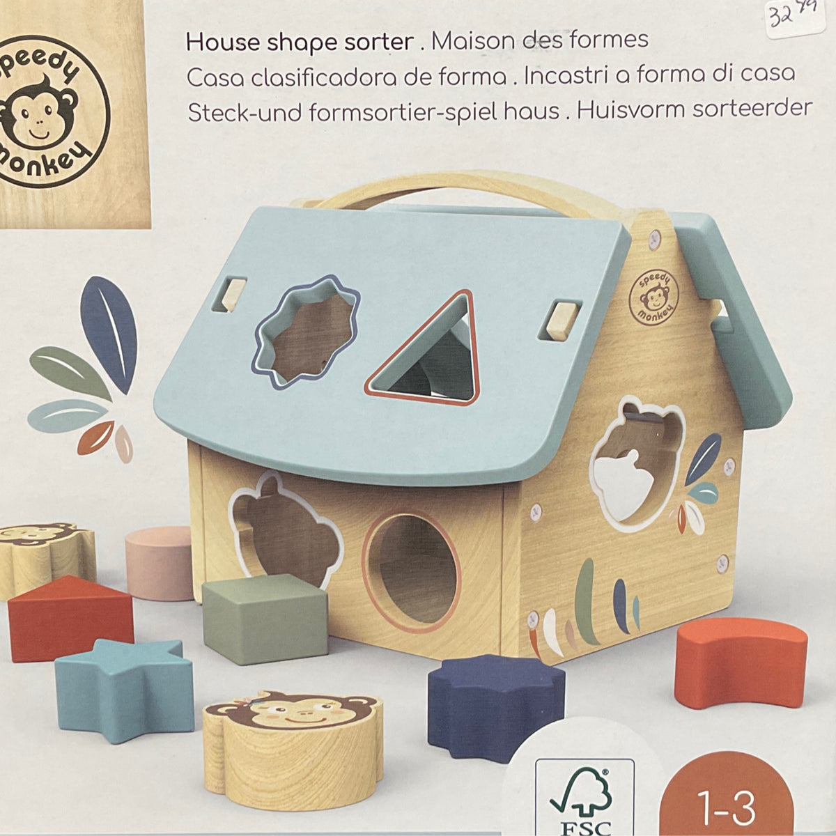 Speedy Monkey, House Shape Sorter SP1006