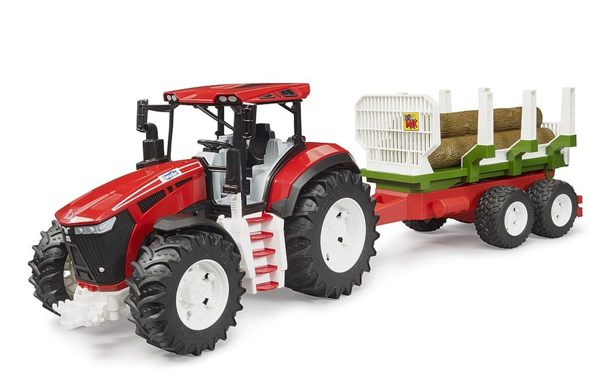 Bruder, RoadMax Tractor with Trailer and 3 Logs 03453