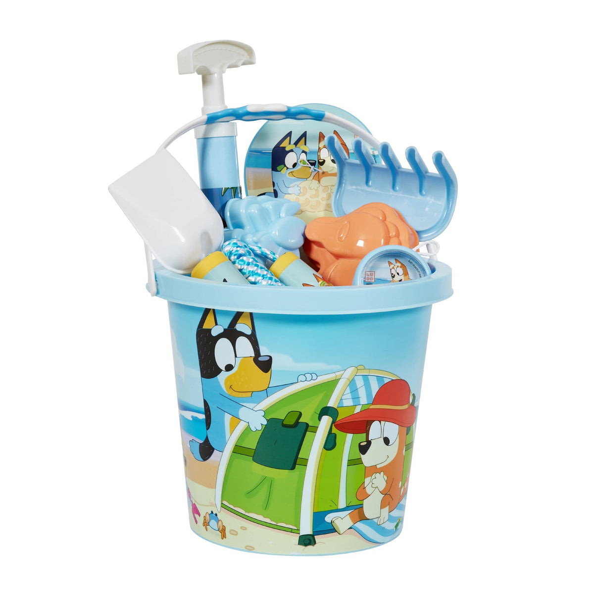 Little Kids, Bluey Beach: 9Pc Beach Bucket and Sand Toys Set 562