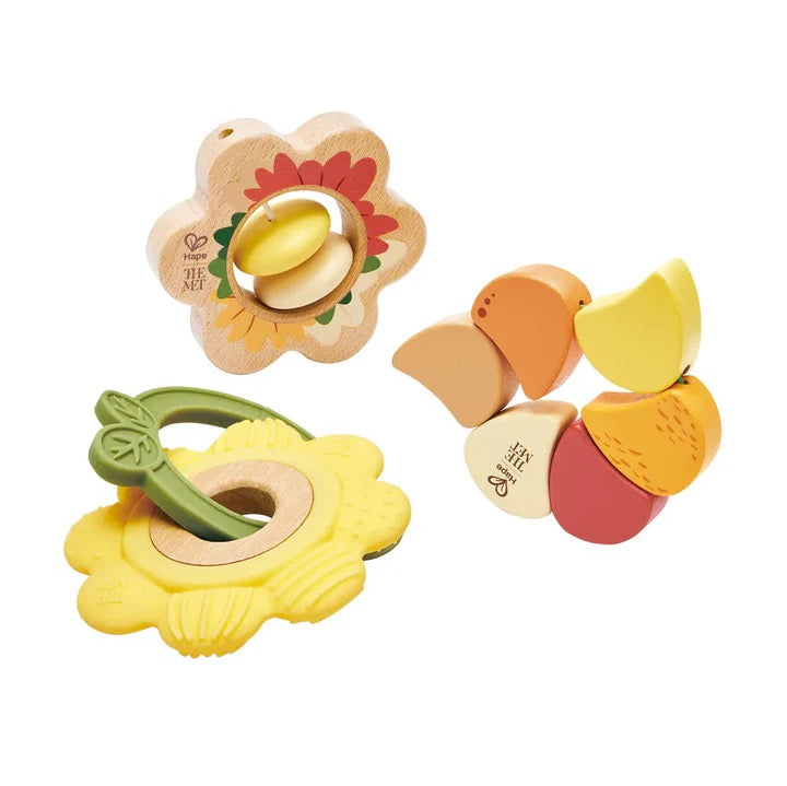 Hape, Artful Flowers Rattle Trio E01444