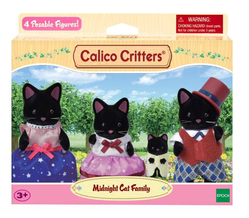 Calico Critters, Midnight Cat Family - cc2326