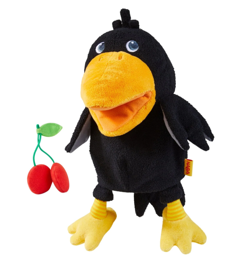 HABA, Theo The Raven Glove Puppet with Cherries 304203