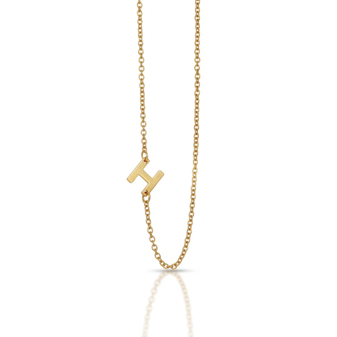 Lucky Feather, Celebrate You Initial Necklace - H