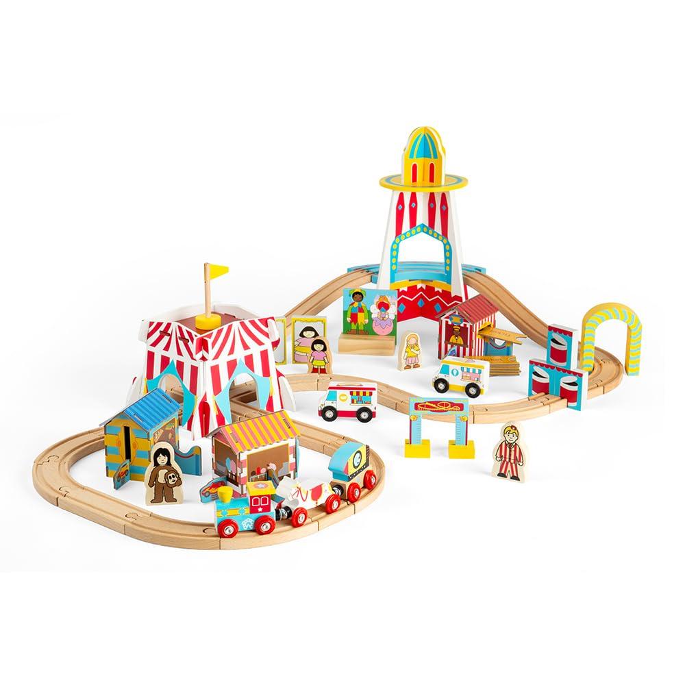 Bigjigs Toys, Fun Fair Train Set BJT290
