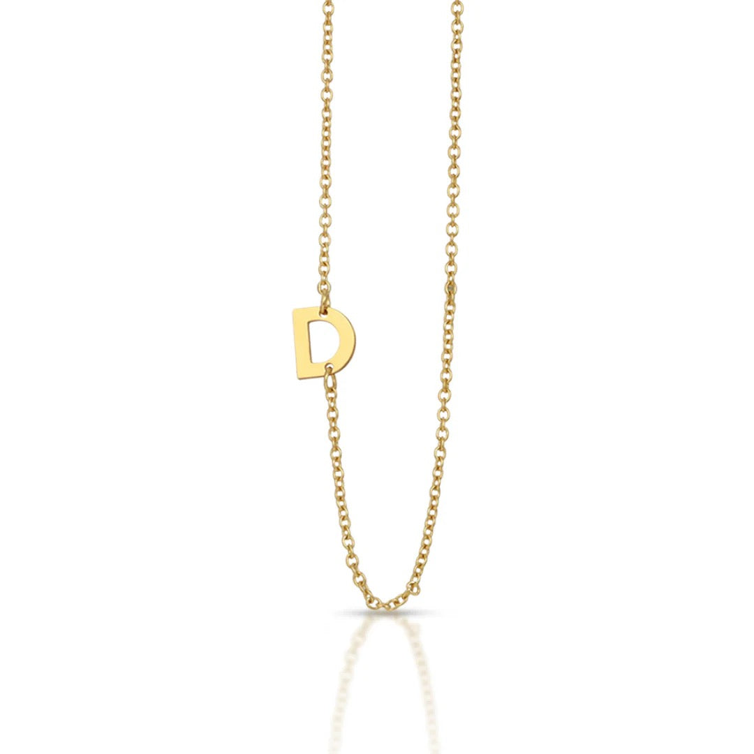 Lucky Feather, Celebrate You Initial Necklace - D