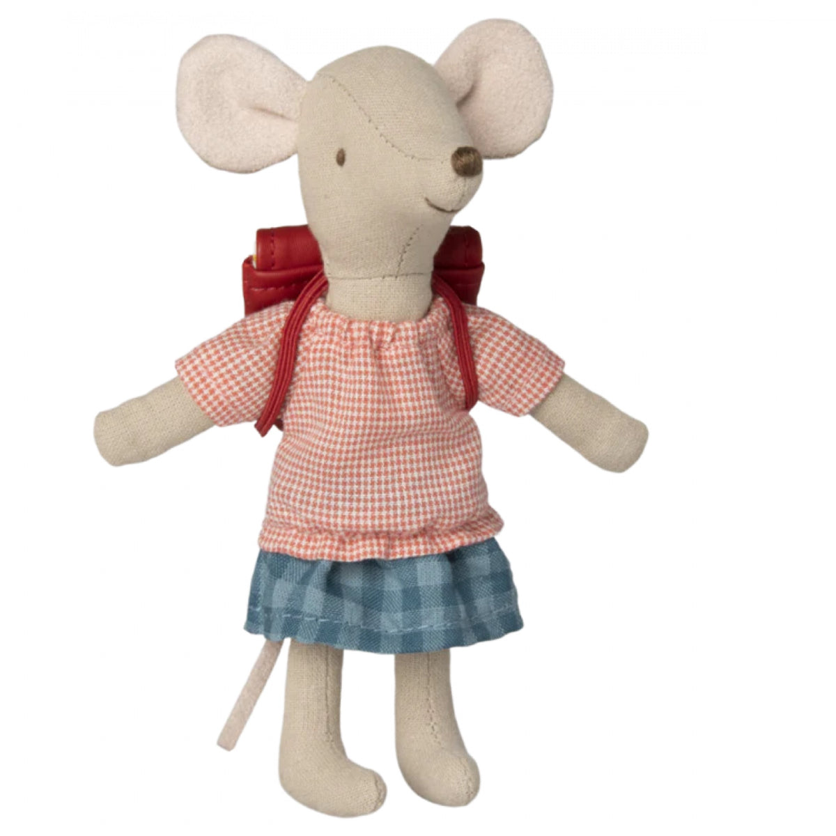 Maileg, Tricycle Mouse: Big Sister with Bag - Red 17-3206-00