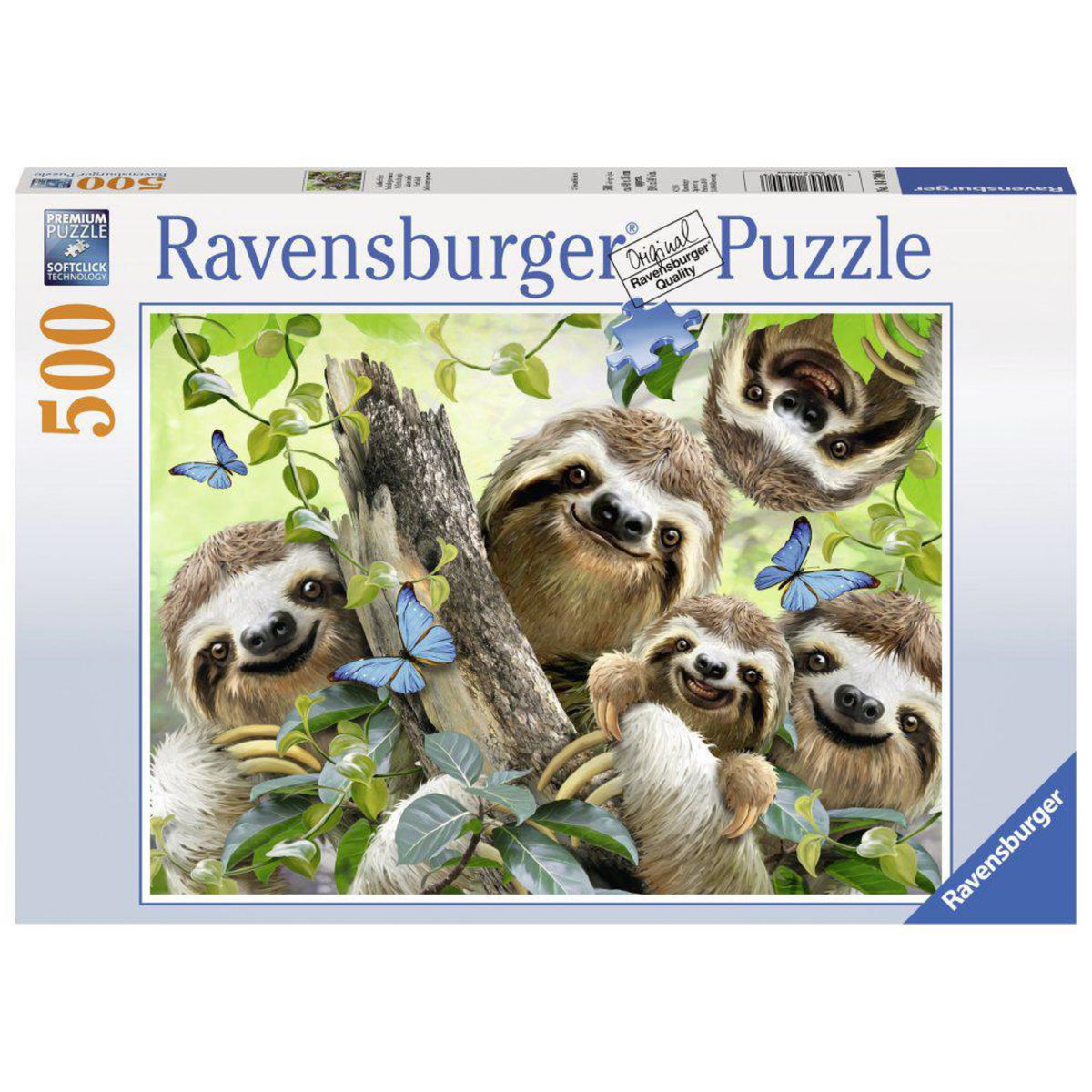Ravensburger, Sloth Selfie Puzzle 500pc 12000203