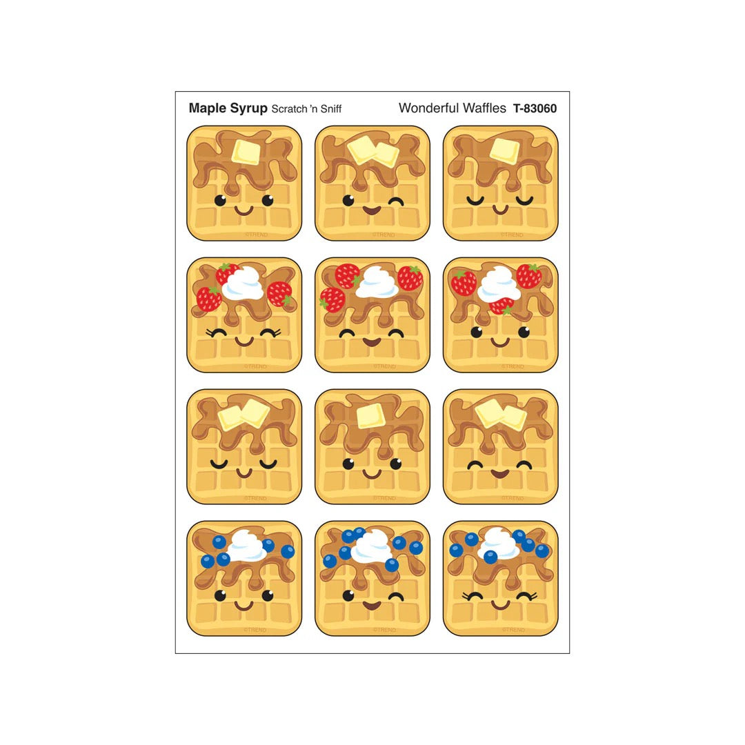 TREND Enterprises, Scratch 'N Sniff Retro Stinky Stickers: Wonderful Waffles/Maple Syrup T83060