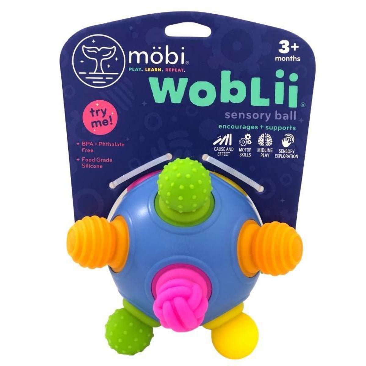 Mobi, Woblii Sensory Ball in Multi WOB1