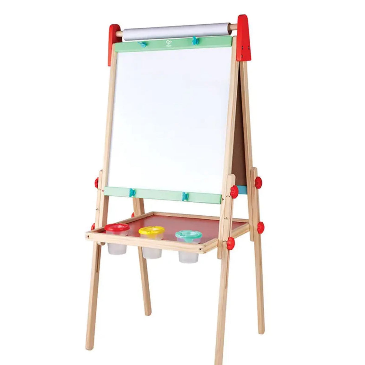 Hape, All in 1 Wooden Art Easel with Paper Roll & Accessories E1010B