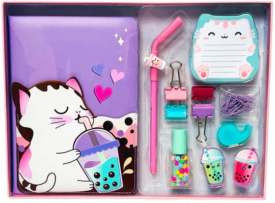 Streamline, Sippin' Boba Kitty Stationery Set DSK003