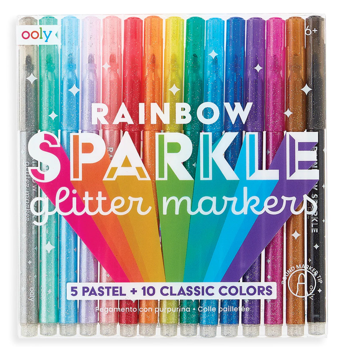 Ooly, Rainbow Sparkle: Glitter Markers Set of 15 130-113