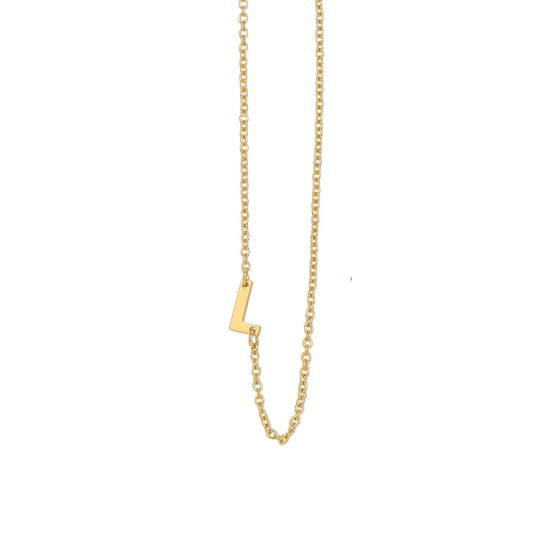Lucky Feather, Celebrate You Initial Necklace - L