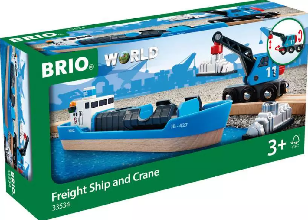Brio, Freight Ship and Crane 33534