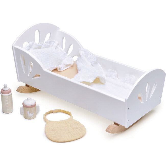Tender Leaf, Wooden Sweet Swan Dolly Bed TL8106
