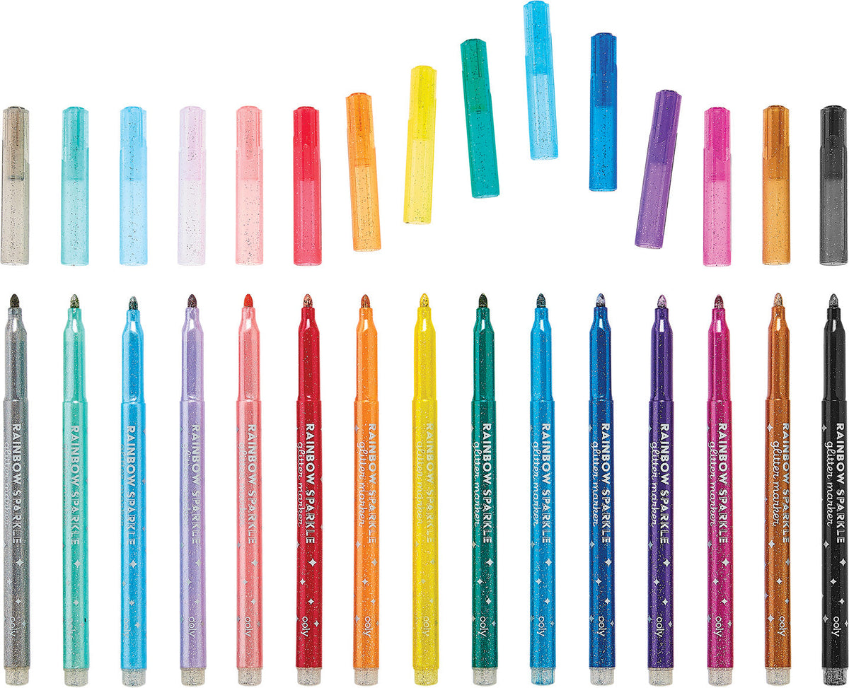 OOLY Rainbow Sparkle Glitter Markers
