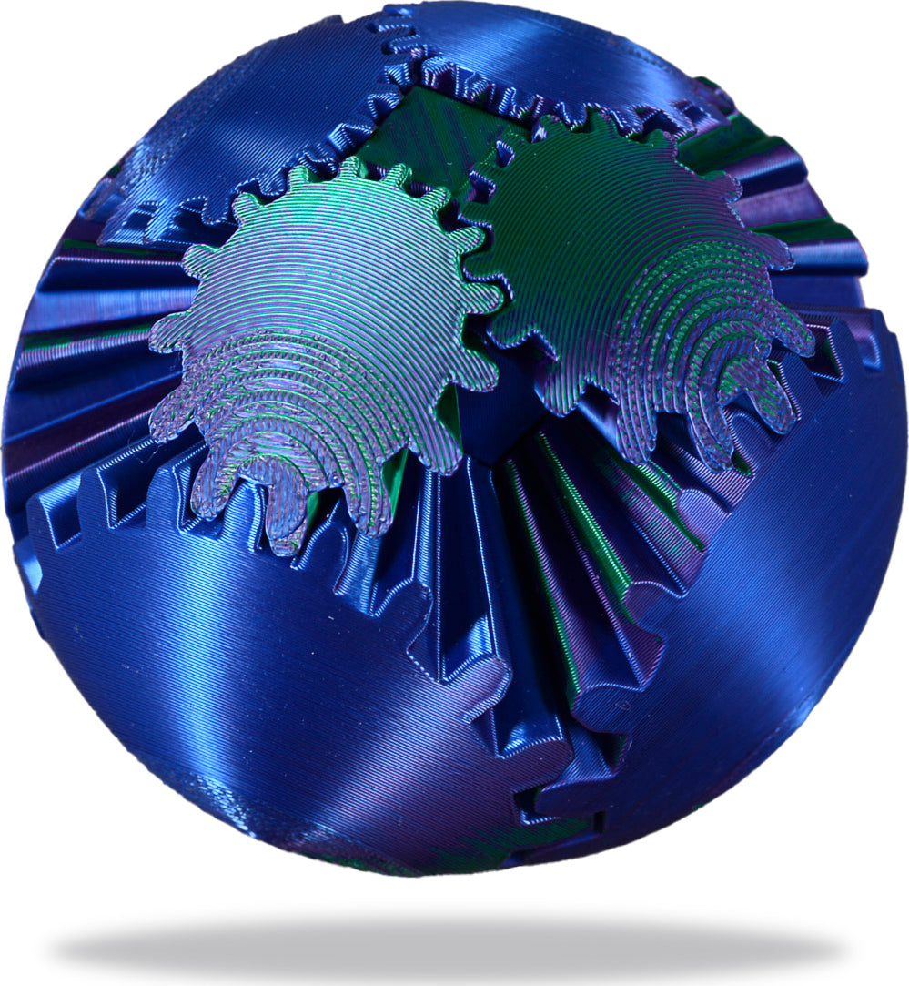 Gear Ball Fidget Toy (Blue & Green)