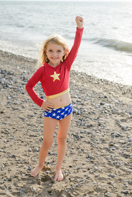 Wonder Girl Swimsuit (Size 3-4)