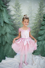 Holiday Ballerina Dress, Dusty Rose (Size 3-4)