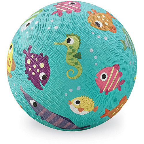 Crocodile Creek Fish Turquoise Playground Ball 5 inches