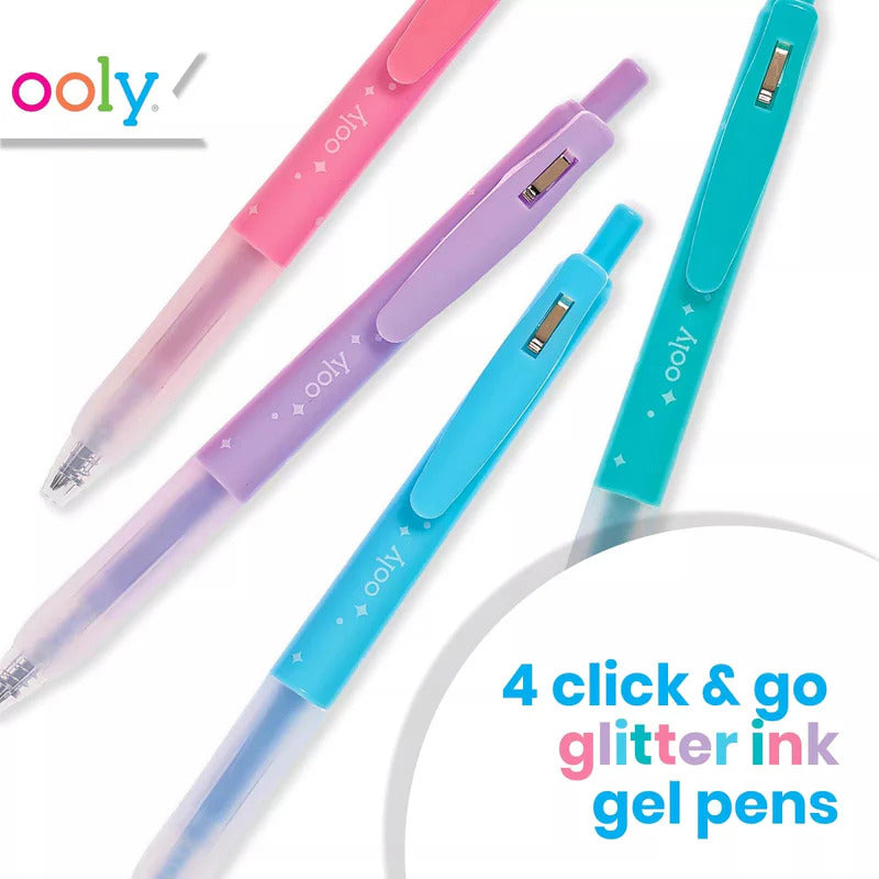 Oh My Glitter! Retractable Gel Pens - Set of 4