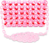 Pink Hearts Beaded Crossbody Bag