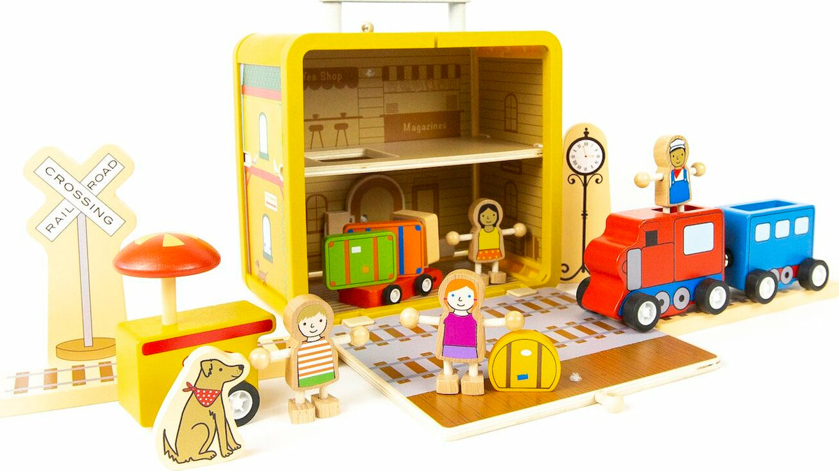 Suitcase Series Play Set: Train Station