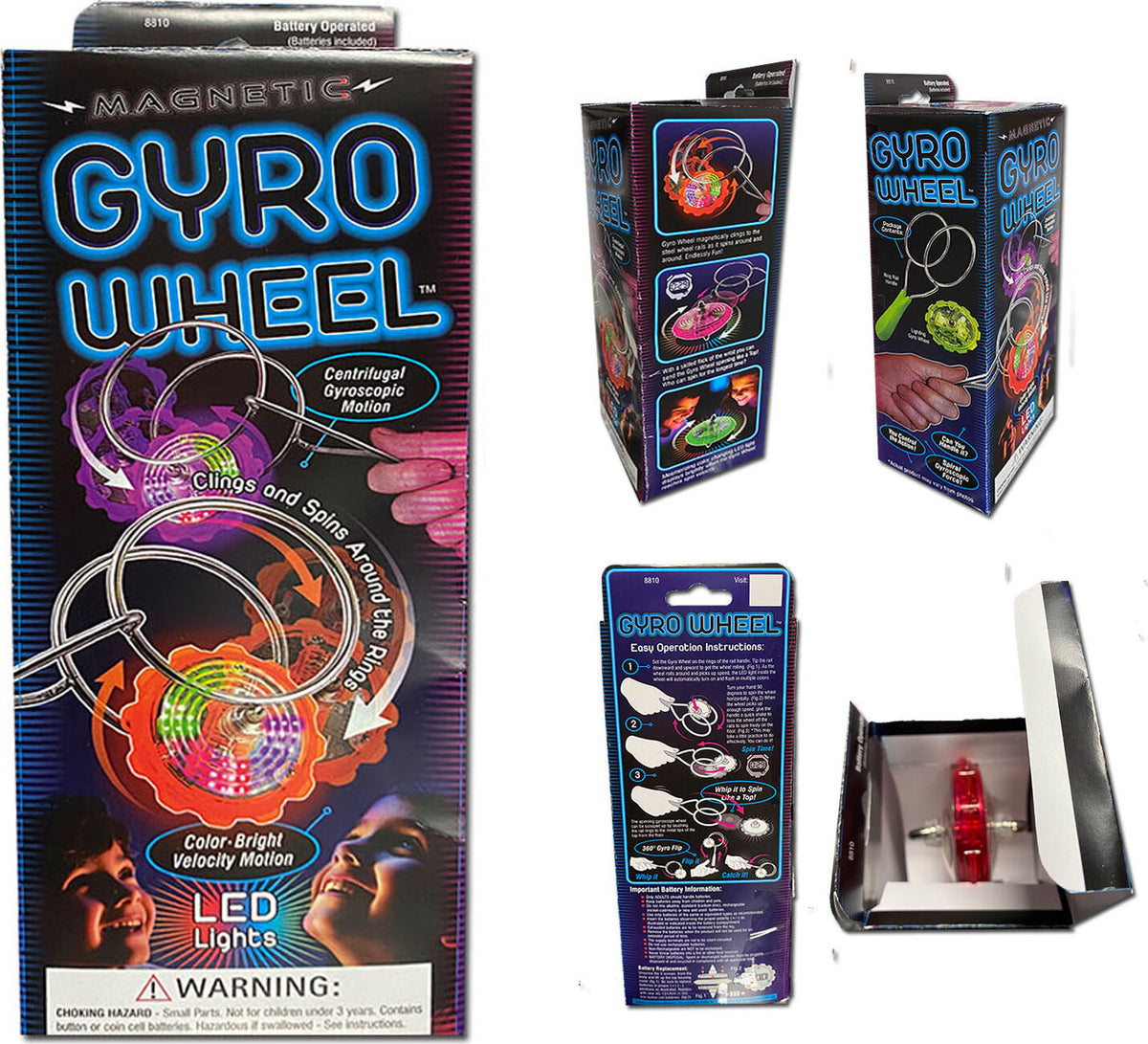 Rainbow Light Effect Gryo Wheel (assorted colors)