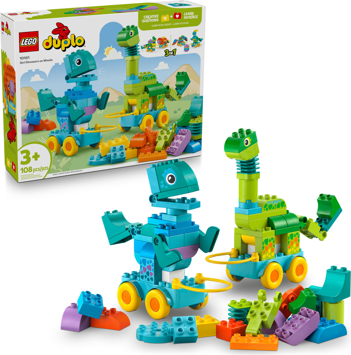 LEGO DUPLO: 3in1 Dinosaurs on Wheels